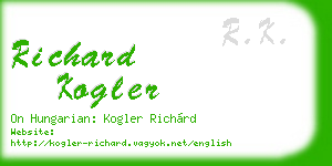 richard kogler business card
